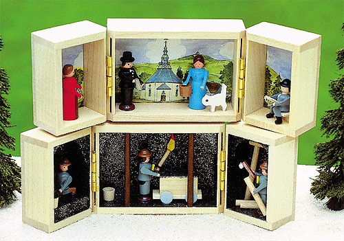 Miniatur Schrein Seiffener Dorf
