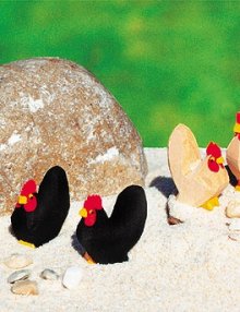 Hühnerfamilie NEU Erzgebirge Bauernhof Seiffen Volkskunst Tiere Huhn Bauer Ei 