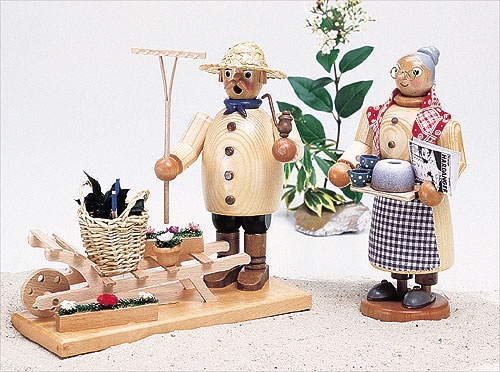 Räuchermann Opa am Hackstock - Erzgebirgskunst-Shop