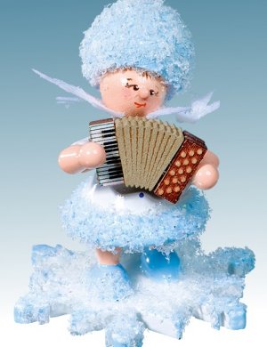 Schneeflöckchen mit Akkordeon