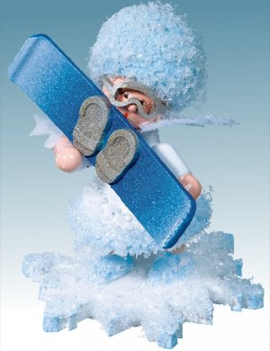 Schneeflöckchen mit Snowboard