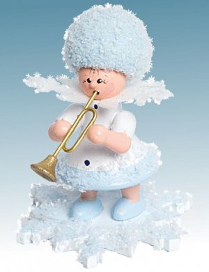 Schneeflöckchen mit Trompete