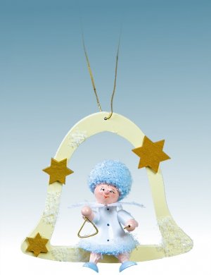 Baumschmuck Schneeflöckchen mit Triangel