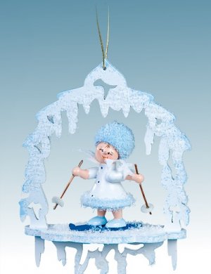 Baumschmuck Schneeflöckchen Skifahrer