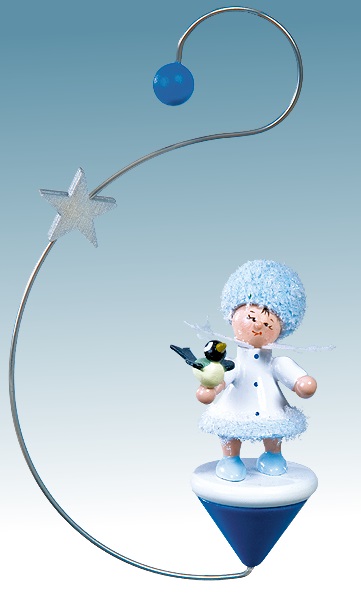 Baumschmuck Schneeflöckchen mit Vogel