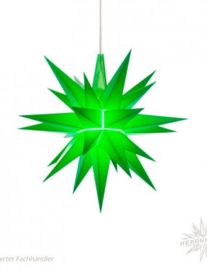Herrnhuter Stern Kunststoff 13cm grün mit LED