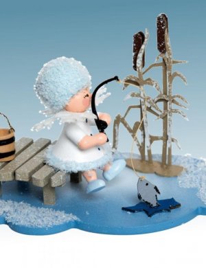 Schneeflöckchen auf Wolke Eisangler