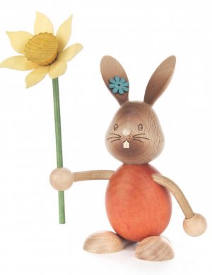 Osterhase Stupsi mit Blume