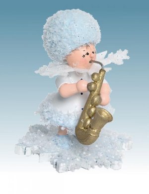 Schneeflöckchen mit Saxophon