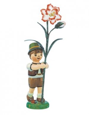 Blumenkind Junge mit Nelke