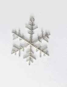Baumbehang Schneeflocke aus Zinn
