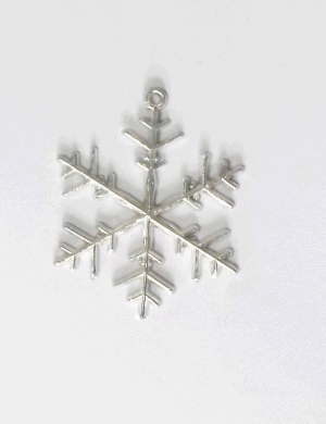 Baumbehang Schneeflocke aus Zinn