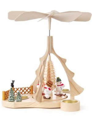 Schneemann Pyramide für Teelichter
