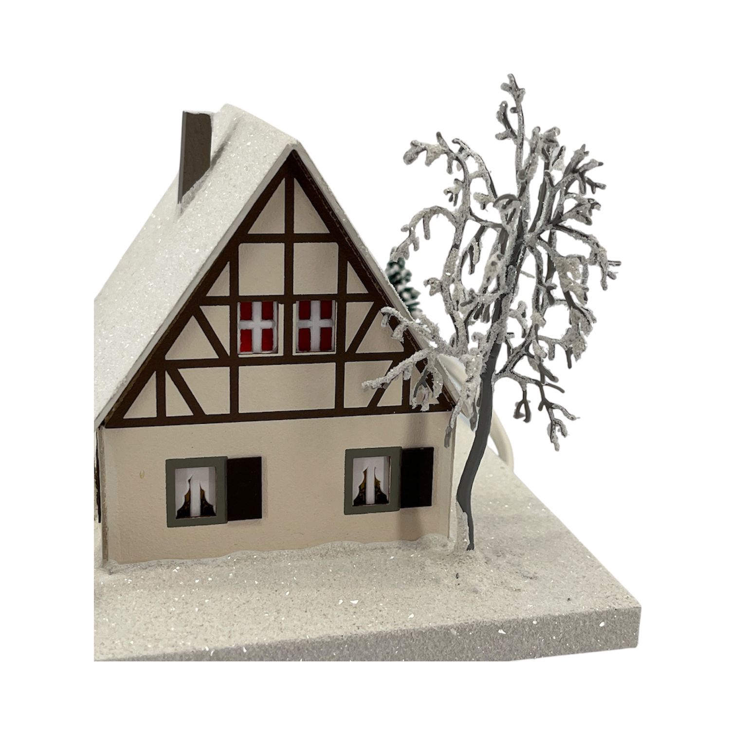 Lichterhaus Erzgerbirgshaus beleuchtet