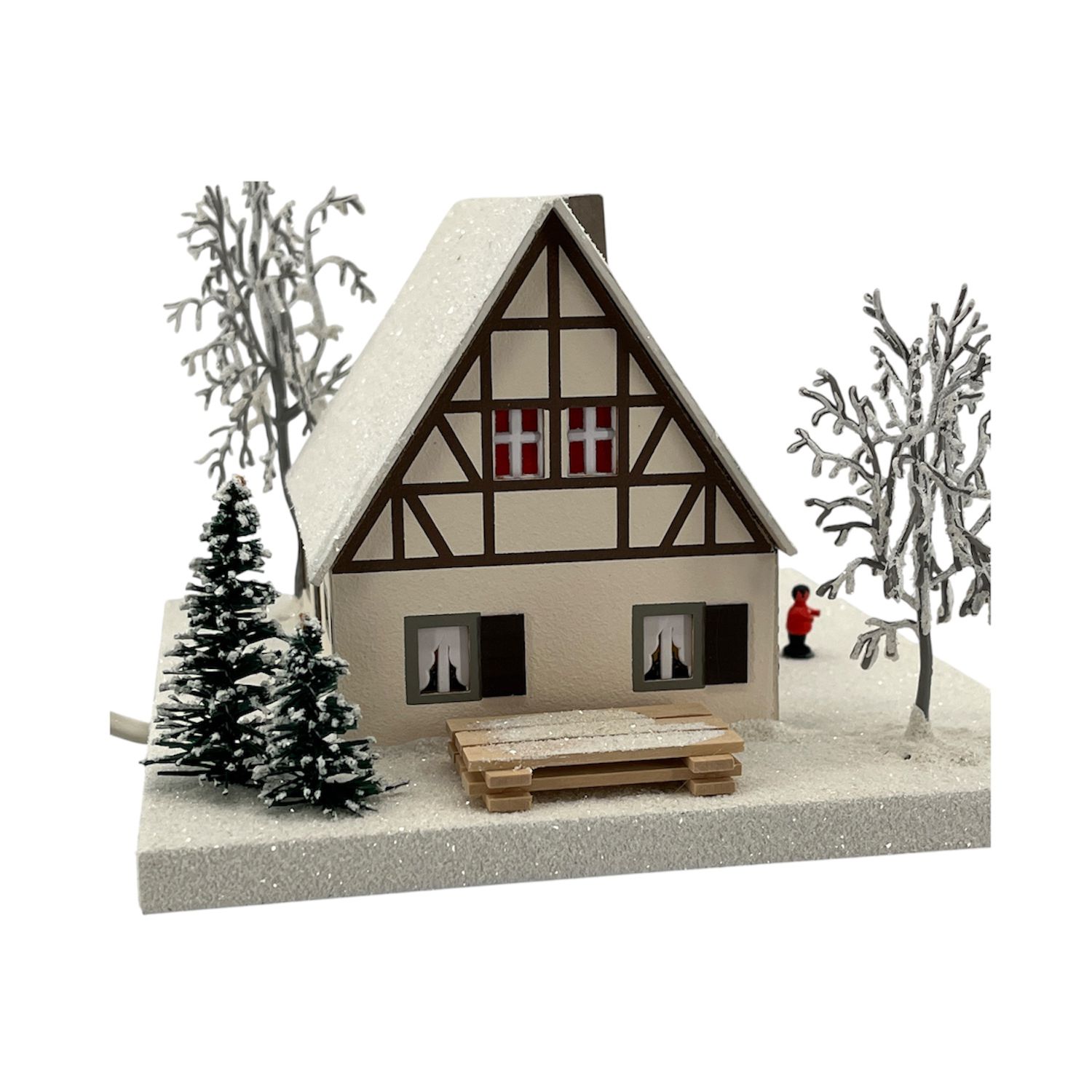 Lichterhaus Erzgerbirgshaus beleuchtet