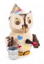 Holzfigur Mini-Eule Maler