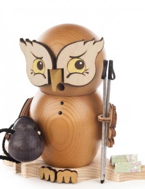 Räucherfigur Eule Wanderer