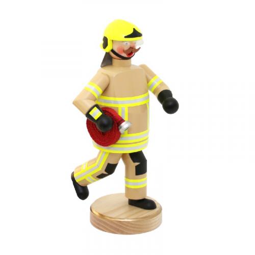 Räuchermann Feuerwehrmann, beige Bekleidung