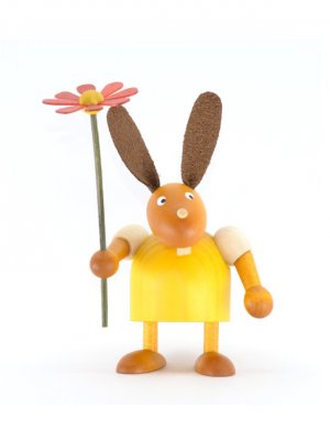 Hase mit Blume, ca 7cm