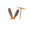 Hase mit Blume, ca 7cm, Ohren