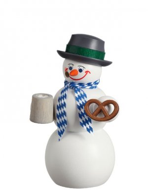 Räucherfigur Schneemann Bayer, 14cm