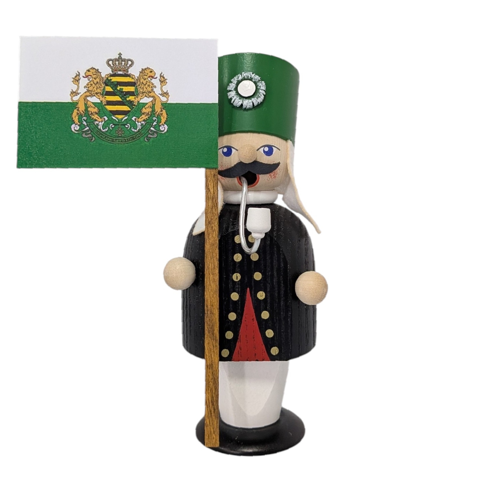 Räuchermann Bergmann mit Fahne