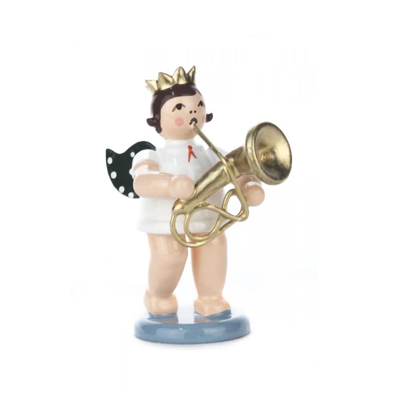 Engel mit Baritonhorn und Krone