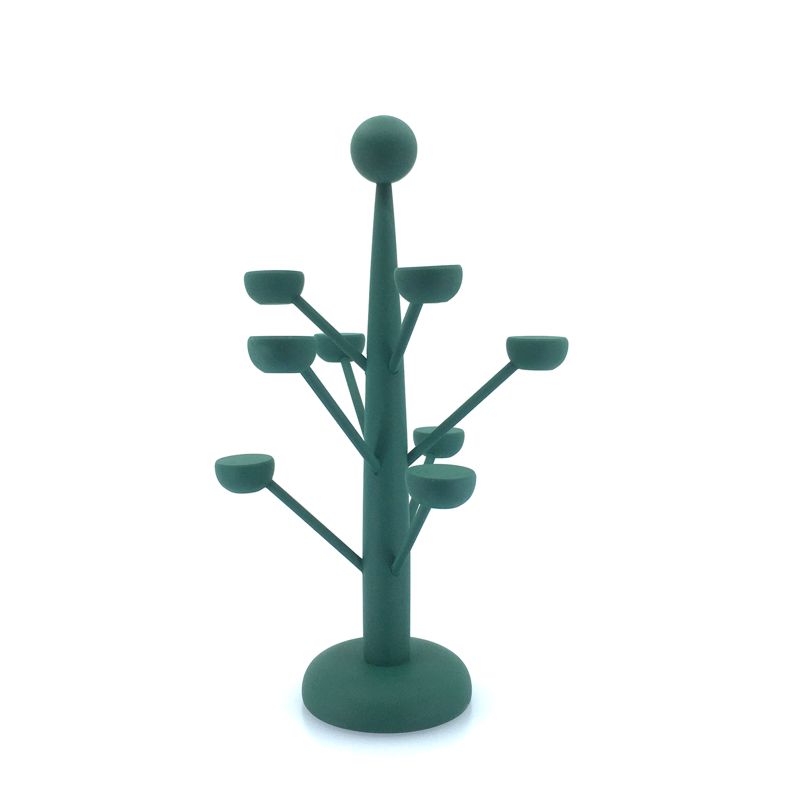 Dekobaum für Miniaturen aus der Walnussschale grün