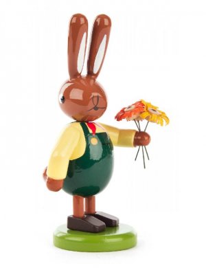 Hase mit Blumenstrauß, klein