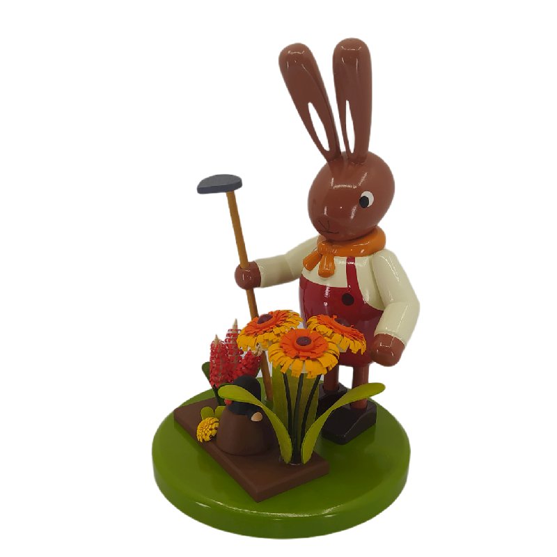 Hase mit Maulwurf und Blumen, groß