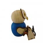 Holzfigur Mini-Eule Handwerker