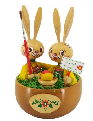 Osterhasen im Korb