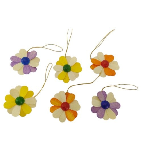 Behang Blüten 6-tlg., 2-farbig
