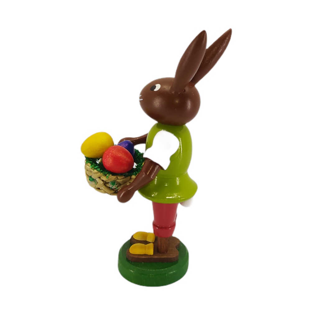 OSTERHASE Hase mit Schneeglöckchen NEU Erzgebirge Ostern Frühling Häsin Blume Ei 