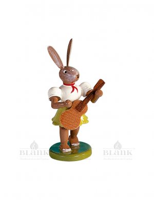 Blank Osterhase mit Gitarre, farbig