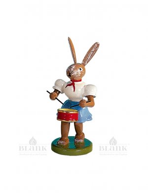 Blank Osterhase mit Trommel, farbig