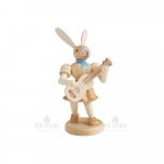 Blank Osterhase mit Gitarre, natur