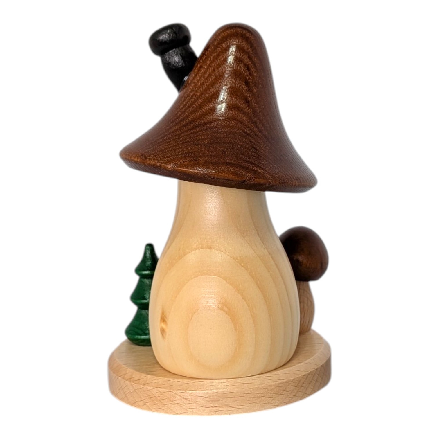 Räucherfigur Pilzhaus Braunkappe, geschwungen und hoch