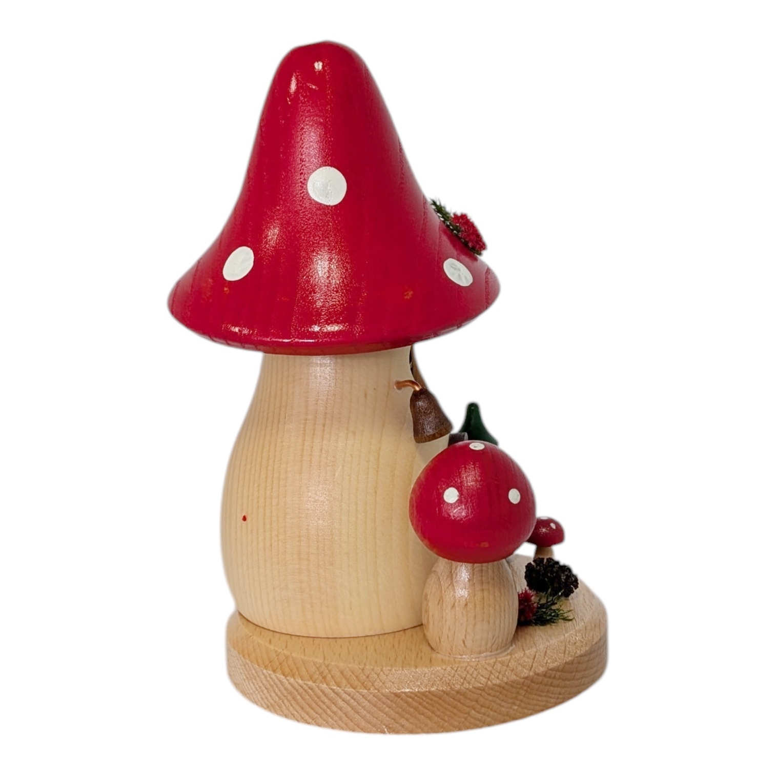 Räucherfigur Pilzhaus Fliegenpilz geschwungen und hoch
