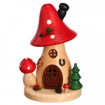 Räucherfigur Pilzhaus Fliegenpilz geschwungen und hoch