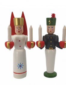 Miniatur Engel und Bergmann Höhe ca 3,2 cm NEU Weihnachtsfiguren Holzfiguren Sei 