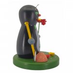 Räucherfigur Maulwurf mit Blume