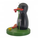 Räucherfigur Maulwurf mit Blume