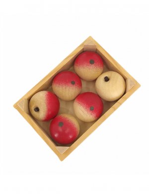 Obststiege mit 6 Äpfeln