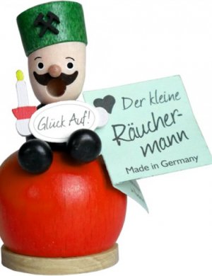 Mini-Räucherfigur Bergmann, rot