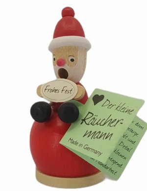 Mini-Räuchermann Weihnachtsmann, rot