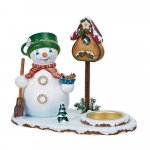 Räuchermann Schneemann mit Teelicht