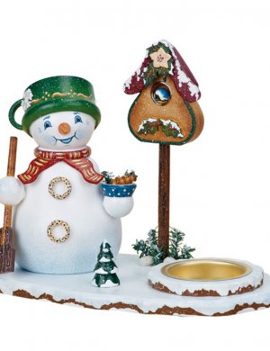 Räuchermann Schneemann mit Teelicht