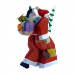Weihnachtsfigur - Weihnachtsmann mit Tannenbaum