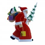 Weihnachtsfigur - Weihnachtsmann mit Tannenbaum